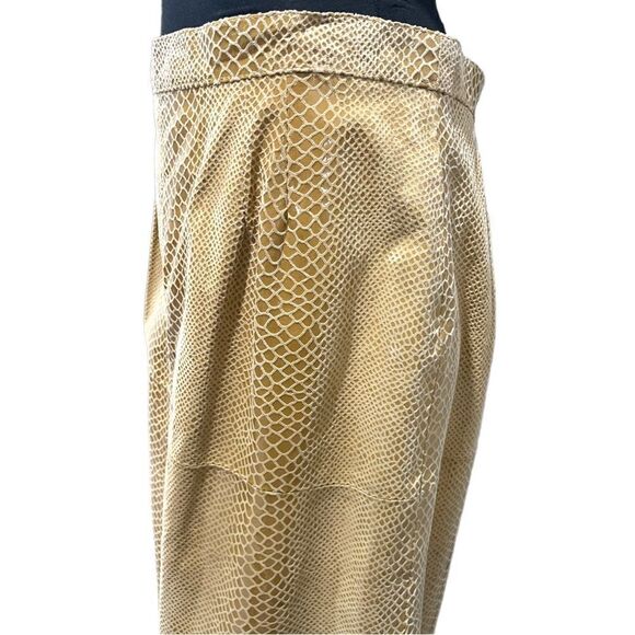 Persona Marina Rinaldi Python Print Leather Skirt Sz 23 (M) - Picture 5 of 16
